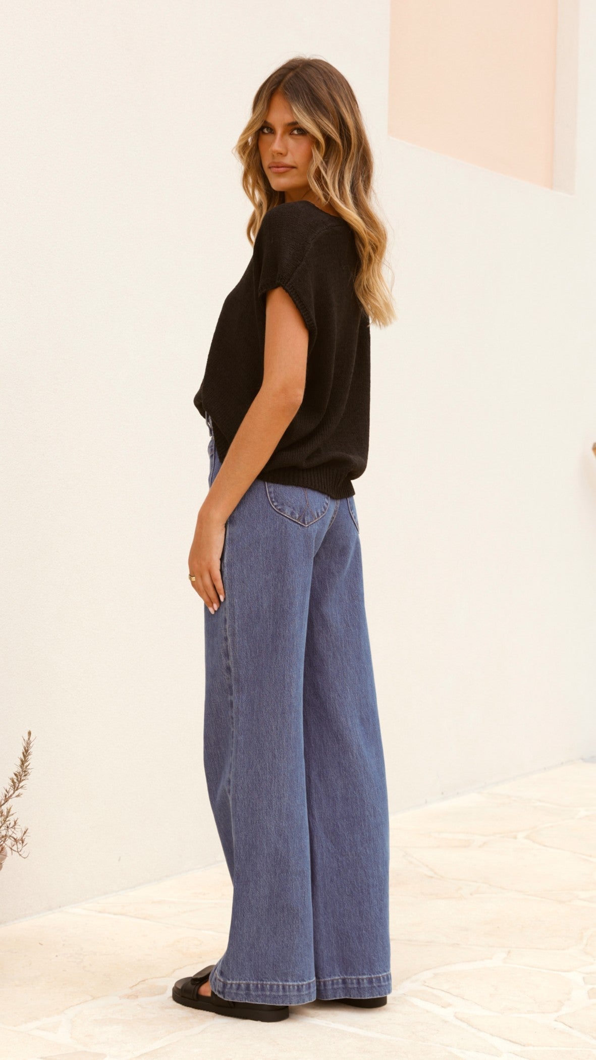 Stelaria Knit Top - Black